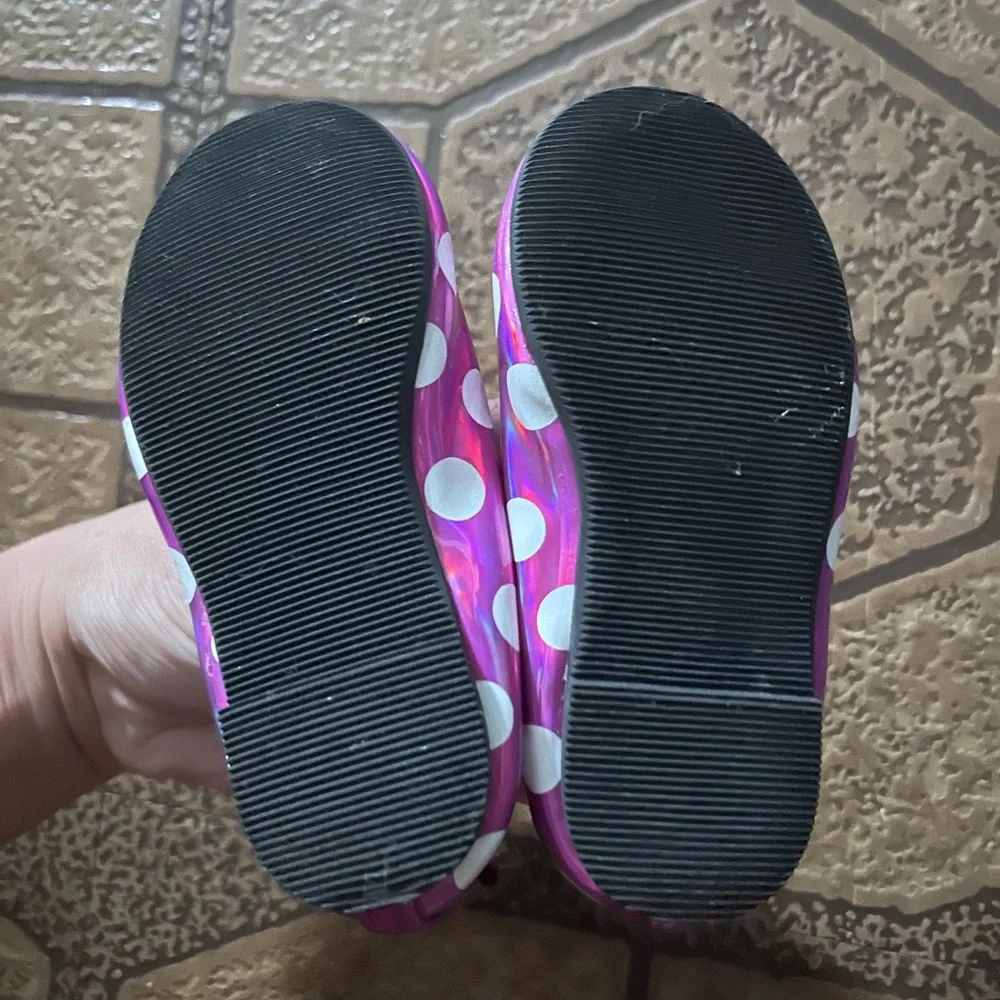 Kids Polka Dot Shoes - Pink and Black